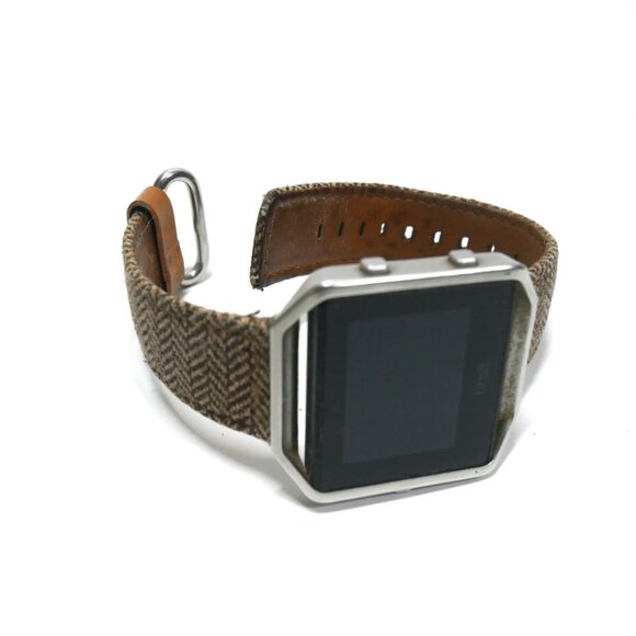 Fitbit Blaze Smart Fitness Watch Stainless Steel Frame Leather & Canvas Band main image 4
